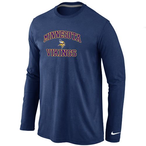 Nike Minnesota Vikings Heart & Soul Long Sleeve NFL T-Shirt - Dark Blue